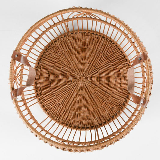 Villa by Classic Home - Sumatra Rattan Floor Storage Basket In Natural - 21.25W - Natural - 300105B veiw 2