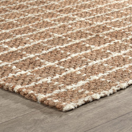 Villa by Classic Home - Windowpane Chenille Are Rug - 9W - Natural, Ivory - 30091446 veiw 2