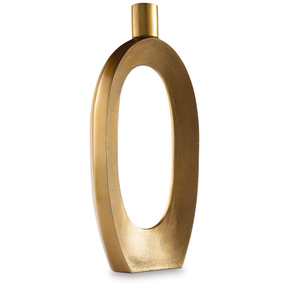 Signature Design by Ashley - Lawtonville Vase in Antique Gold Finish - A2000752 veiw 1