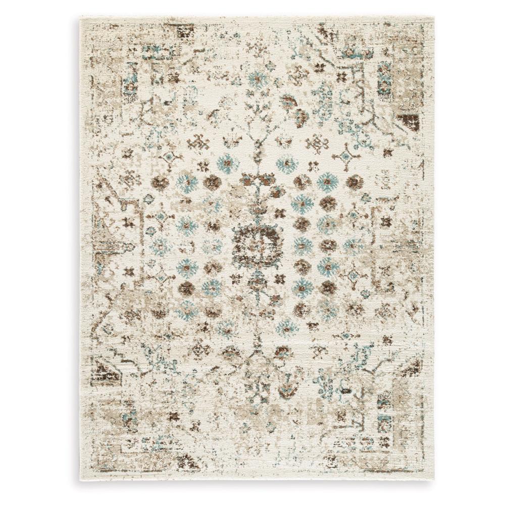 Signature Design by Ashley - Jossler Large Rug in Ivory/Brown/Teal - R407071 veiw 1