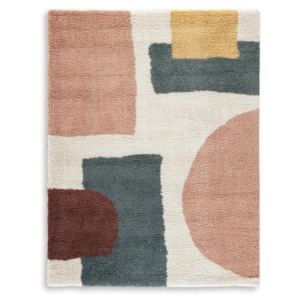 Signature Design by Ashley - Flynnwick Large Rug in Cream/Pink/Ocher - R407181 veiw 1