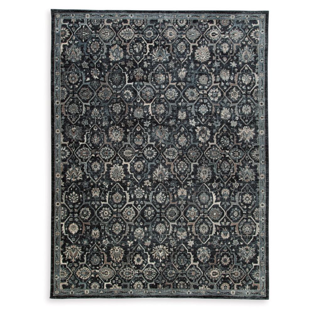 Signature Design by Ashley - Hilcott Large Rug in Blue/Cream/Brown - R406111 veiw 1