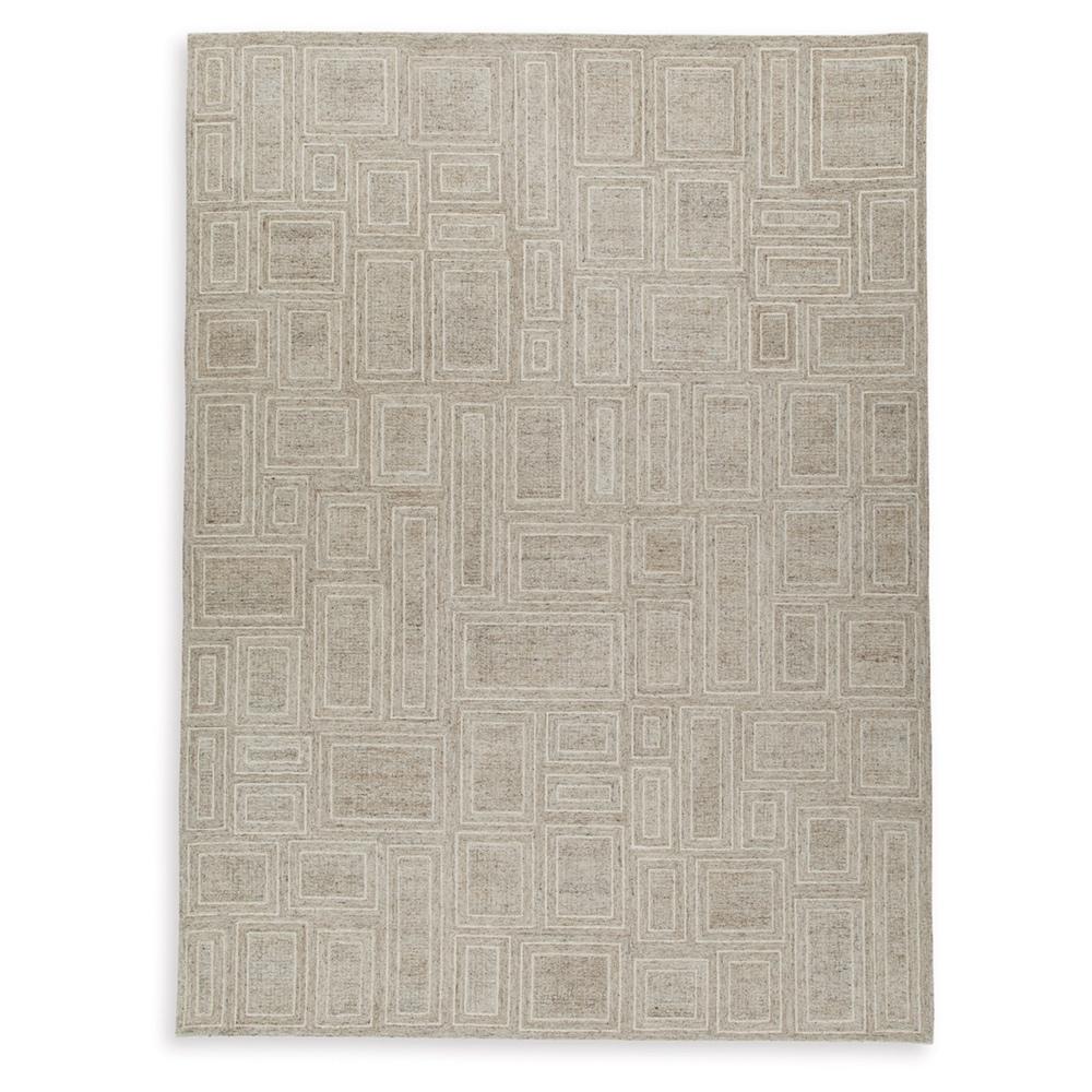 Signature Design by Ashley - Brickburgh Extra Large Rug in Gray/Ivory/Honey - R406900 veiw 1