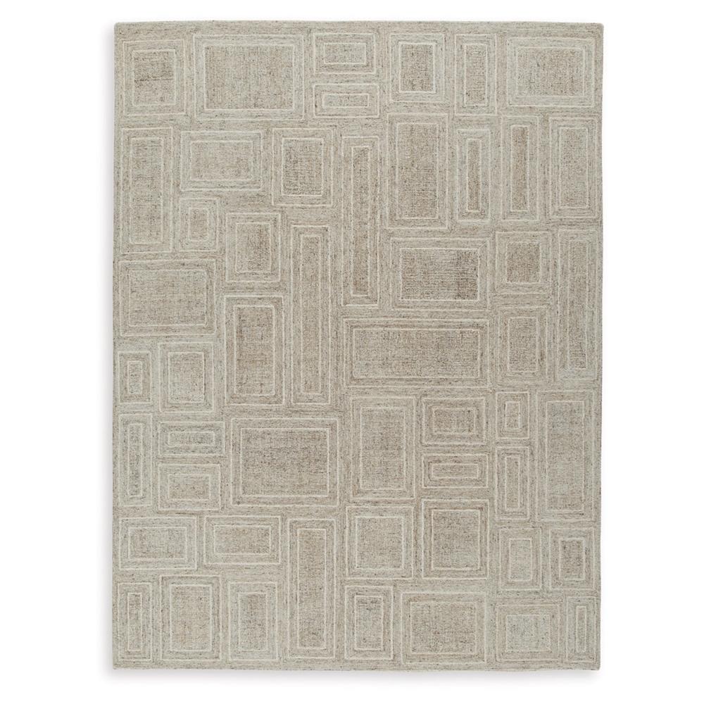 Signature Design by Ashley - Brickburgh Large Rug in Gray/Ivory/Honey - R406901 veiw 1