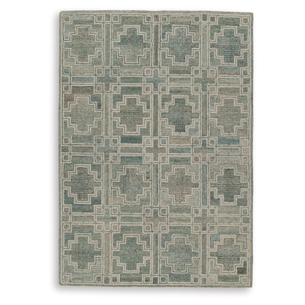Signature Design by Ashley - Jossland Medium Rug in Green/Ivory - R406912 veiw 1