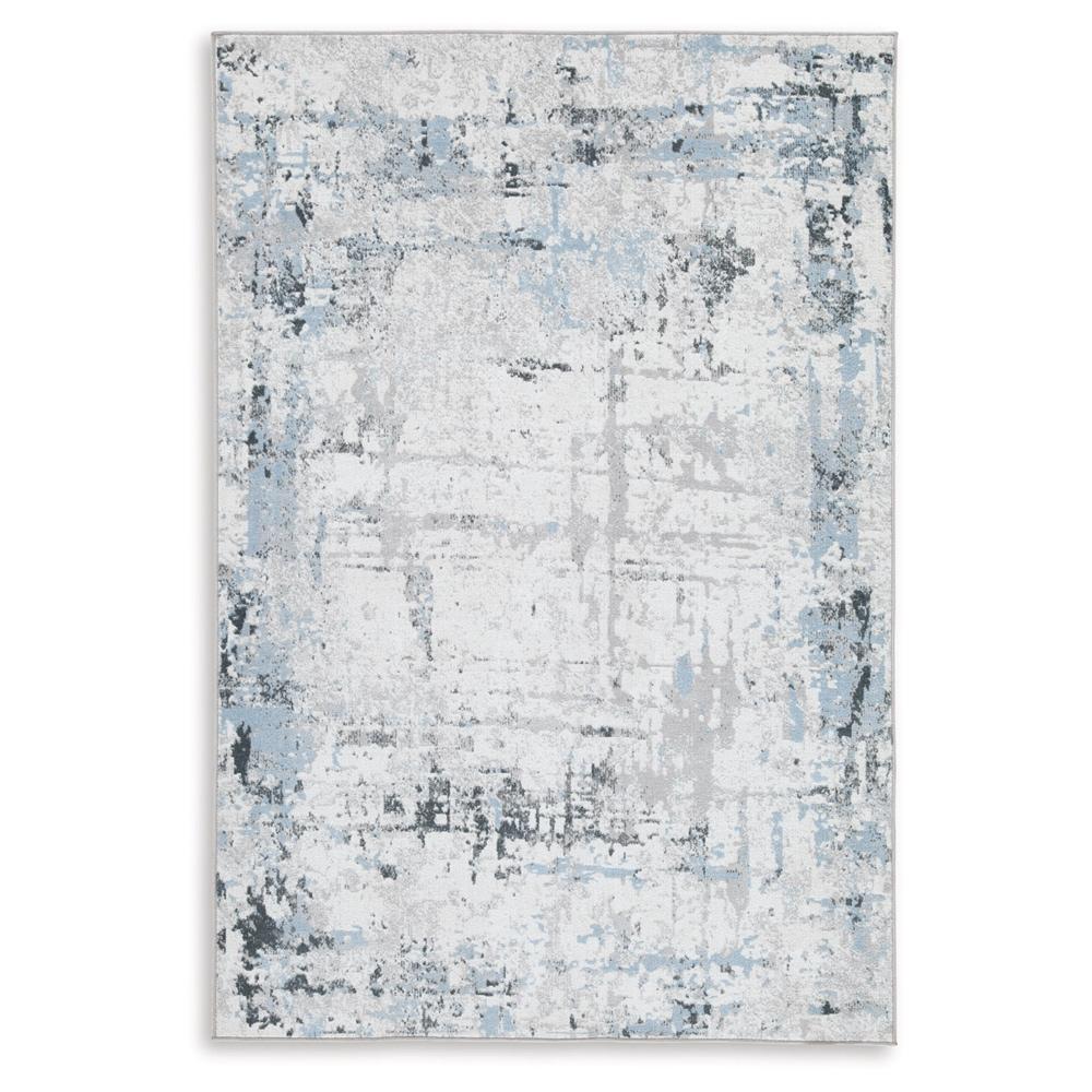 Signature Design by Ashley - Emertonly Large Rug in Blue/White Gray - R406981 veiw 1