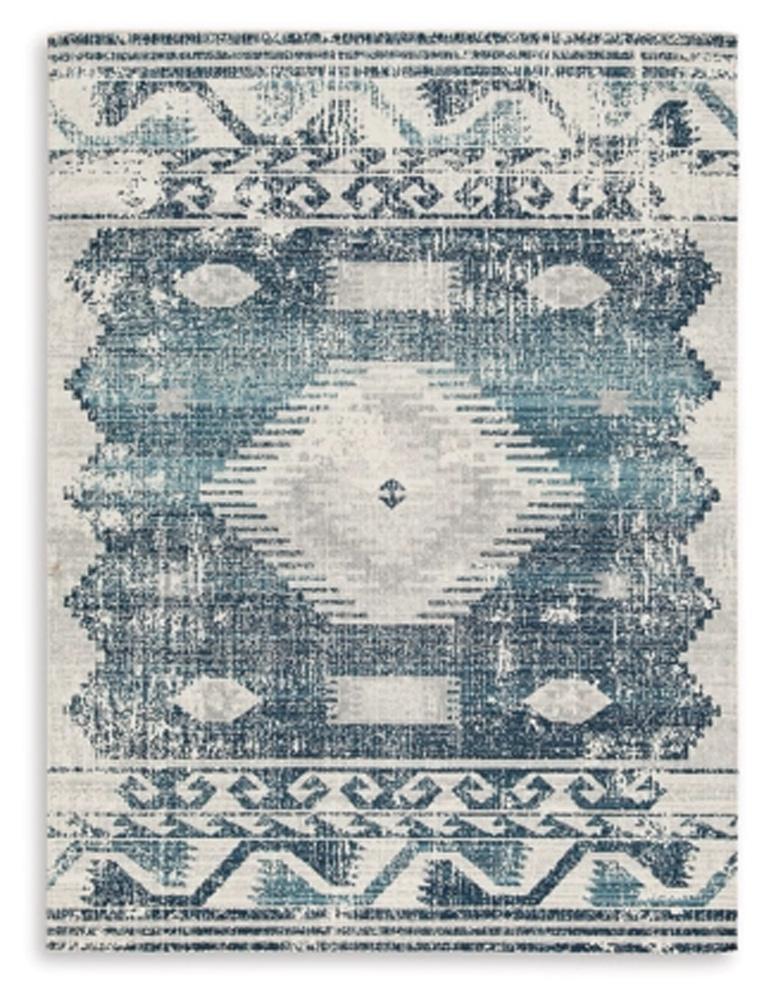 Signature Design by Ashley - Daddridge Medium Rug in Blue/Gray/Ivory - R900102 veiw 1
