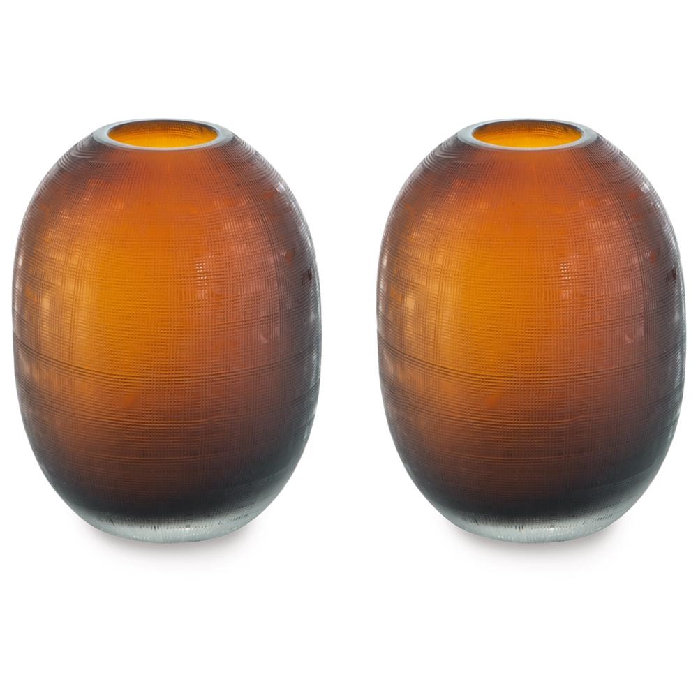 Signature Design by Ashley - Embersen Vase (Set of 2) in Amber - A2900001 veiw 1