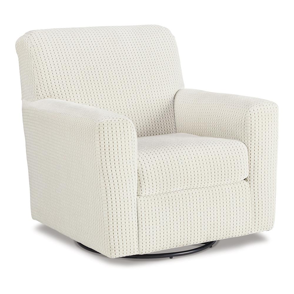 Signature Design by Ashley - Herstow Swivel Gloder Accent Chair in Ivory - A3000365 veiw 1