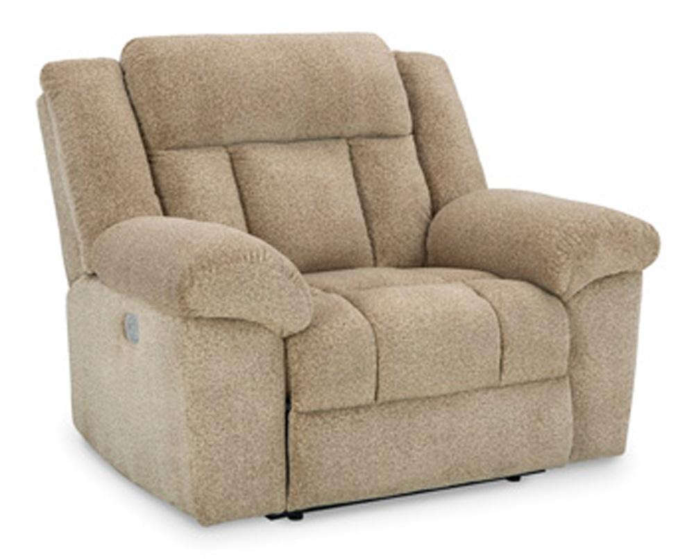 Signature Design by Ashley - Tip-Off Pwr Recliner/Adj Headrest in Wheat - 6930582 veiw 1