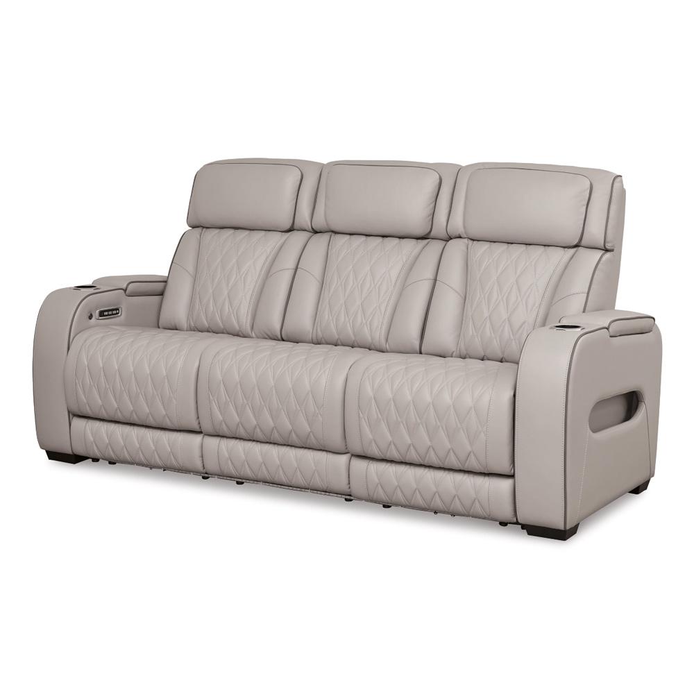 Signature Design by Ashley - Boyington Pwr Rec Sofa With Adj Headrest in Black/Gray - U2710515 veiw 1