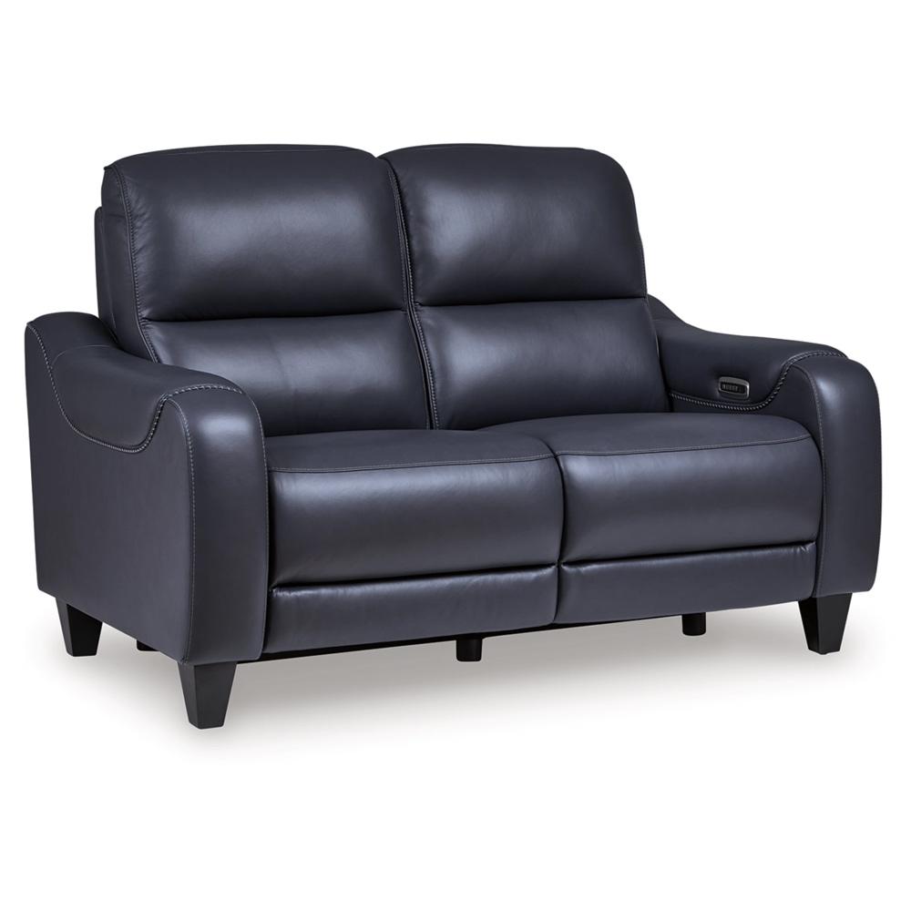 Signature Design by Ashley - Mercomatic Pwr Rec Loveseat/Adj Headrest in Ocean - U7531114 veiw 1