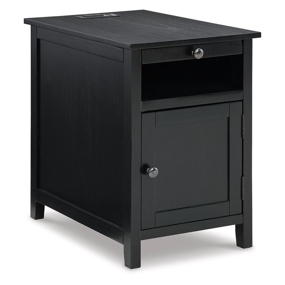 Signature Design by Ashley - Treytown Chair Side End Table in Black - T300-617 veiw 1