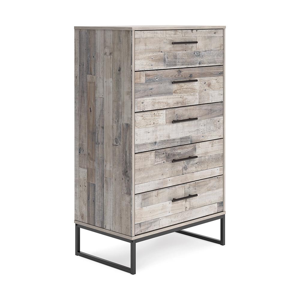 Signature Design by Ashley - Neilsville Five Drawer Chest in Brown/Beige - EB2320-245 veiw 1