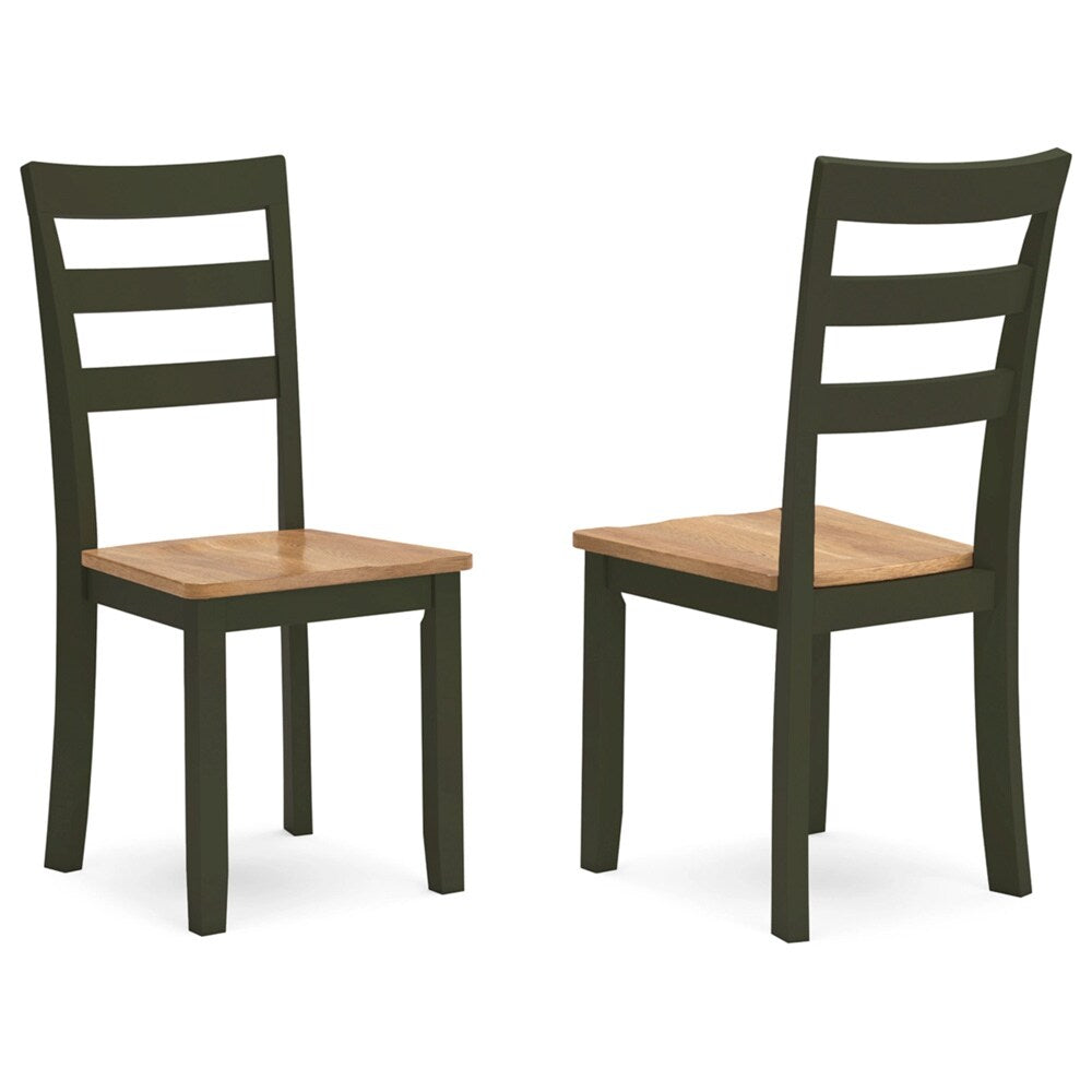 Signature Design by Ashley - Gesthaven Dining Room Side Chair (Set Of 2) in Natural/Green - D401-01 veiw 1