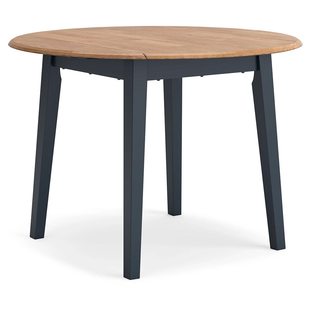 Signature Design by Ashley - Gesthaven Round Drm Drop Leaf Table in Natural/Blue - D399-15 veiw 1