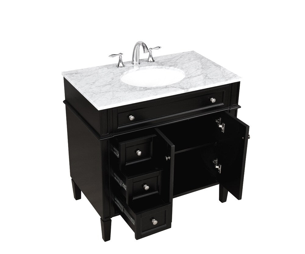 Elegant Furniture & Lighting - Park Avenue 36 inch Single bathroom vanity in Black - VF12536BK veiw 16