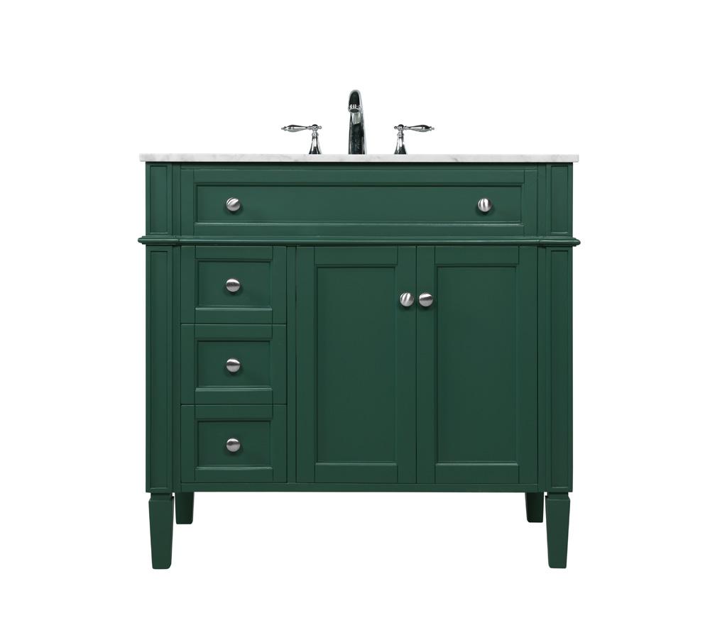 Elegant Furniture & Lighting - Park Avenue 36 inch Single bathroom vanity in green - VF12536GN veiw 1