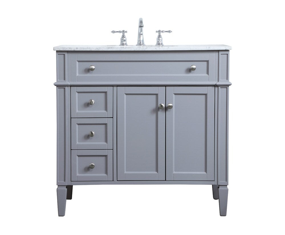 Elegant Furniture & Lighting - Park Avenue 36 inch Single bathroom vanity in Grey - VF12536GR veiw 1