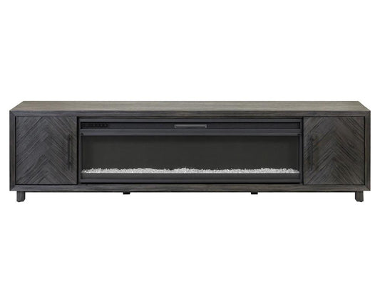 Martin Furniture - Palisades 96in Fireplace Console In Dark Gray - IMPA396FPC veiw 2