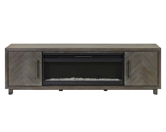 Martin Furniture - Palisades 80in Fireplace Console In Gray - IMPA380FP veiw 2