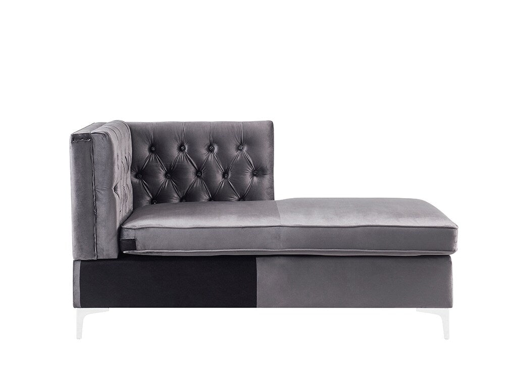 ACME Furniture - Jaszira Modular - Chaise - Gray Velvet - 57373 veiw 4