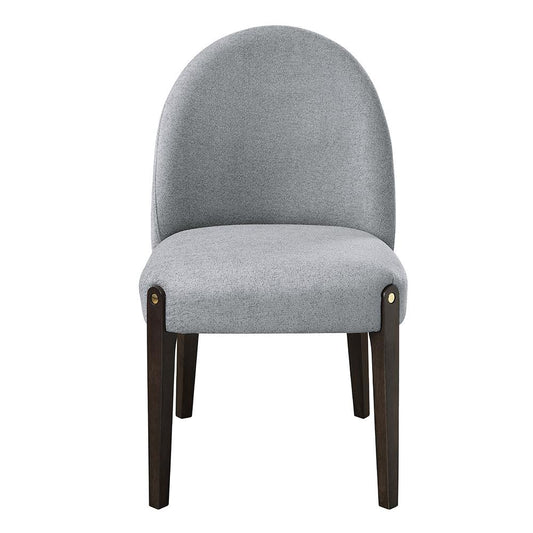 ACME Furniture - Clayten Side Chair (Set of 2) - Gray Fabric & & Espreeso Finish - DN03941 view 2