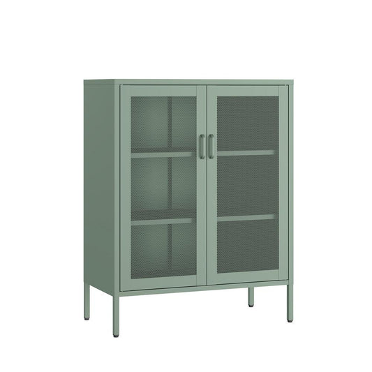 Manhattan Comfort - Amelia 31.5 Accent Cabinet with 3 Adjustable Shelves in Green - AF008-GR veiw 2