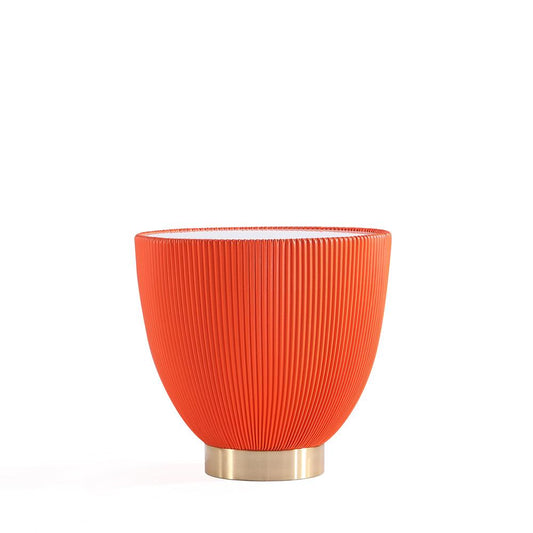 Manhattan Comfort - Anderson Leatherette End Table with Stainless Steel Legs in Orange - Set of 2 - 2-ET005-OR veiw 2