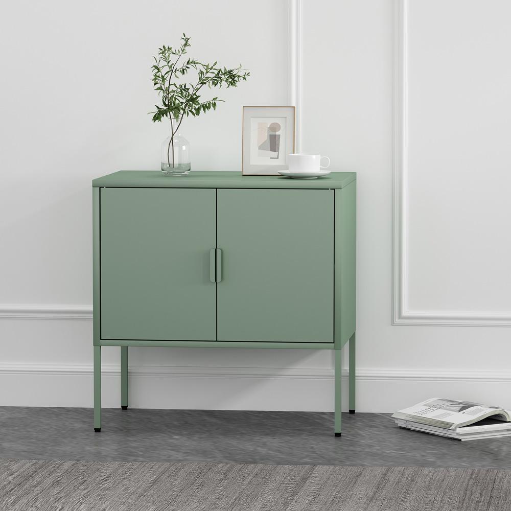 Manhattan Comfort - Ava 23.6 Accent Cabinet with 2 Adjustable Shelves in Green - AF005-GR veiw 10