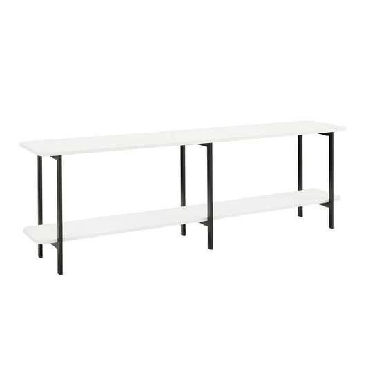 Manhattan Comfort - Celine Side Table / Console with 2 Fixed Shelves Shelves in White - 25555-WH veiw 2