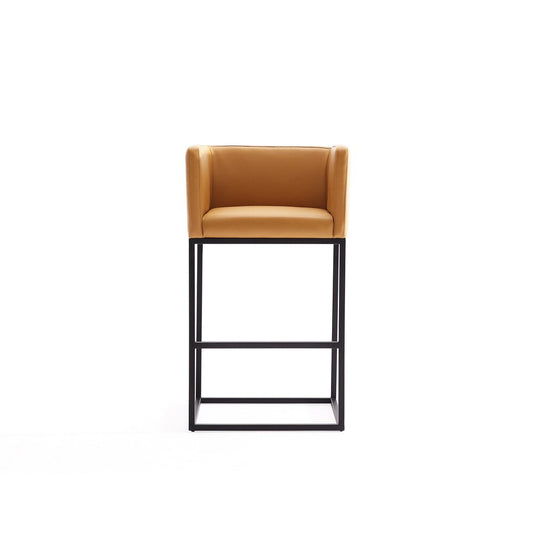 Manhattan Comfort - Embassy Faux Leather Counter Stool with Metal Legs in Clay - CS011-CL veiw 2