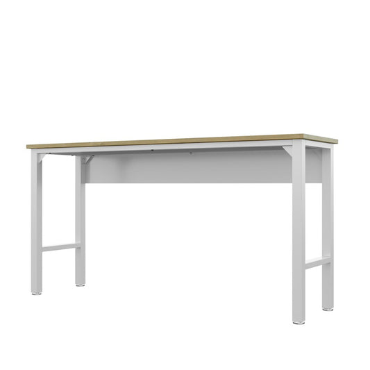 Manhattan Comfort - Fortress Garage Table with Steel Legs in White - 6GMC-WH veiw 2