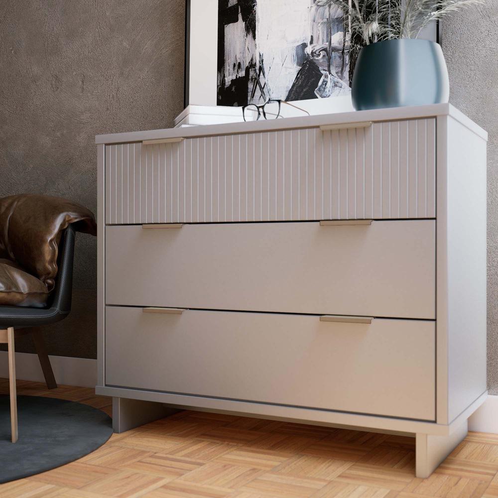 Manhattan Comfort - Granville Dresser with 3 Drawers in Light Grey - DR-5016 veiw 10