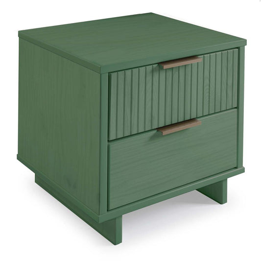 Manhattan Comfort - Granville Nightstand 2.0 with 2 Full Extension Drawers in Sage Green - NS-5013 veiw 2
