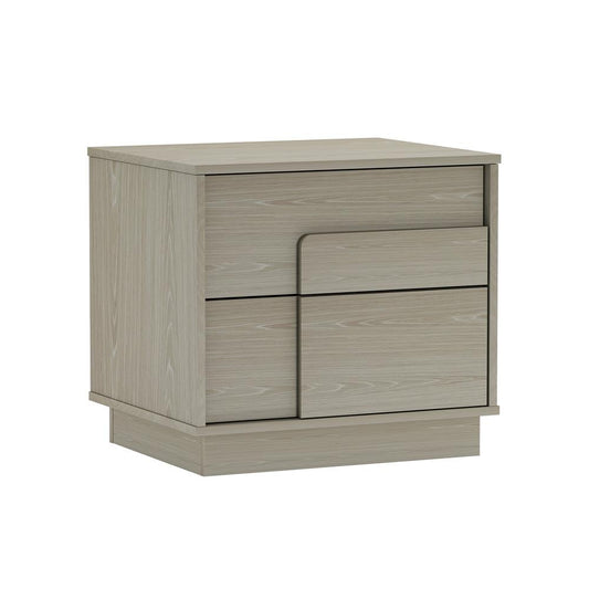 Manhattan Comfort - Horizon Nightstand with 2 Drawers in Whitewashed Oak - Set of 2 - 2-NS003-OK veiw 2