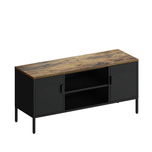 Manhattan Comfort - Landen 47 TV Stand with 6 Fixed Shelves in Black - TV010-BK veiw 2