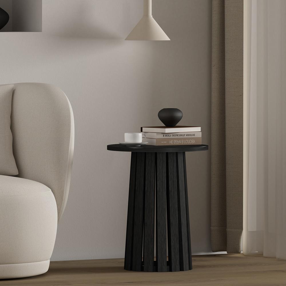 Manhattan Comfort - Layla End Table with MDF Legs in Black - ET012-BK veiw 7