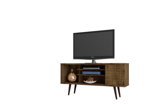 Manhattan Comfort - Liberty TV Stand with 5 Fixed Shelves in Rustic Brown - 200AMC9 veiw 2