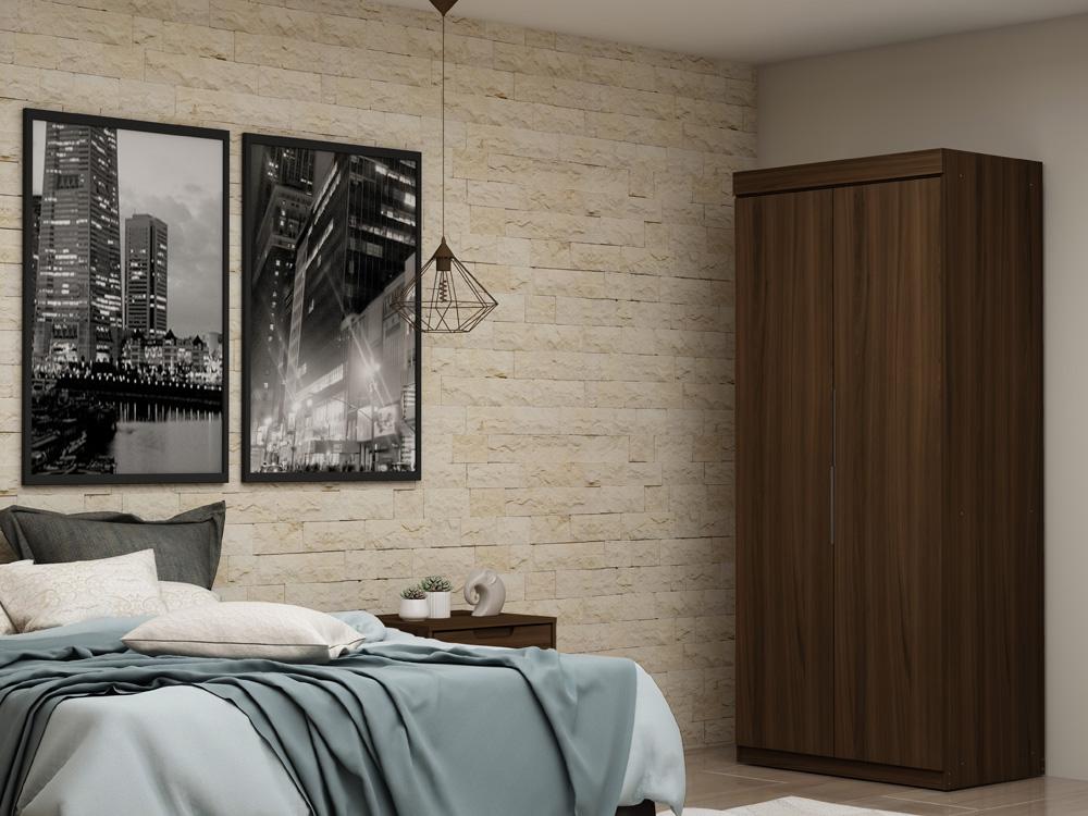 Manhattan Comfort - Mulberry Door Closet with 2 Drawers in Brown - 116GMC5 veiw 9