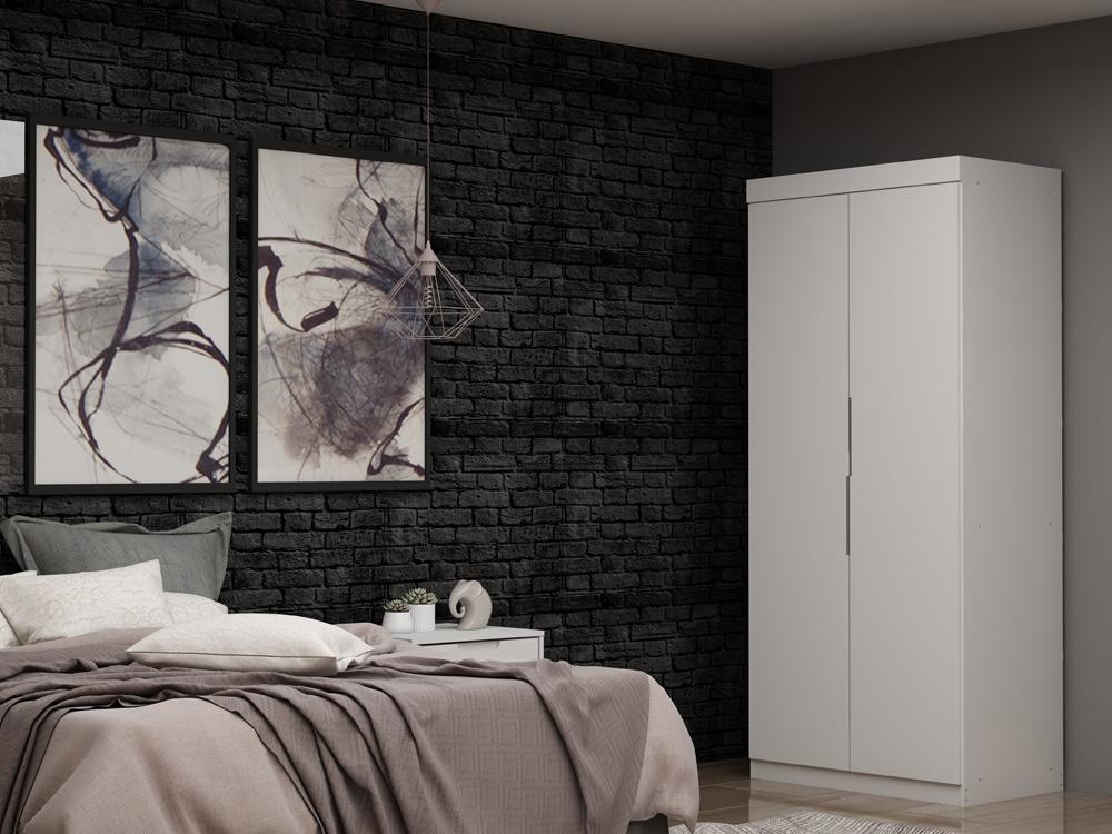 Manhattan Comfort - Mulberry Door Closet with 2 Drawers in White - 116GMC1 veiw 9