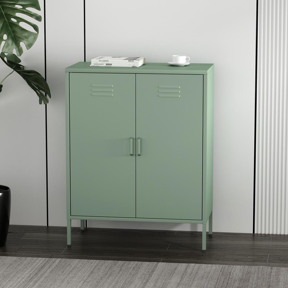 Manhattan Comfort - Naomi 31.5 Accent Cabinet with 3 Adjustable Shelves in Green - AF006-GR veiw 10