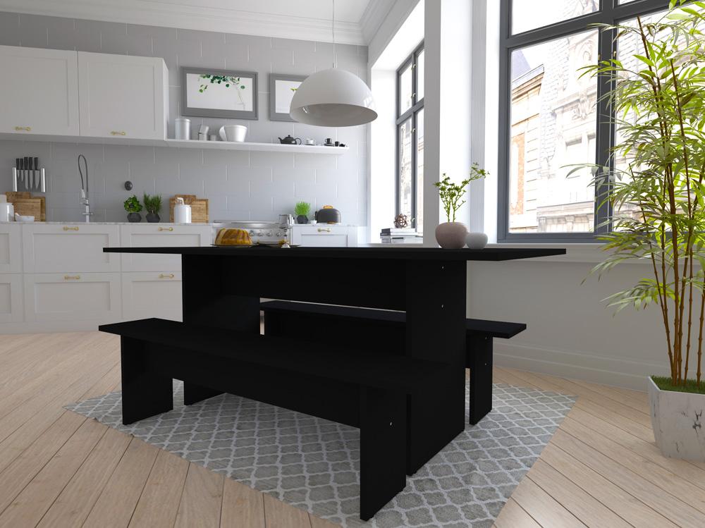 Manhattan Comfort - 3-Piece Nomad Dining with MDF Legs in Black - 126GMC2 veiw 7