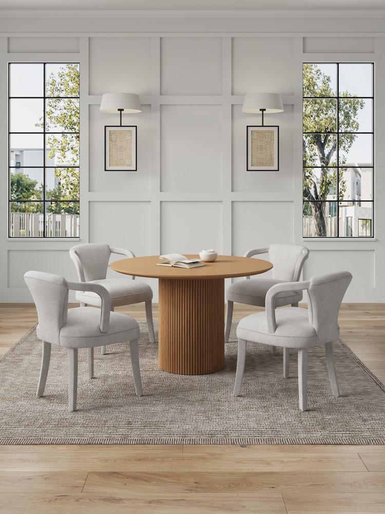 Manhattan Comfort - 5-Piece Palmer and Hathaway Dining Set in Gold DustNature - 4-DT03DC088AR-NASL veiw 10