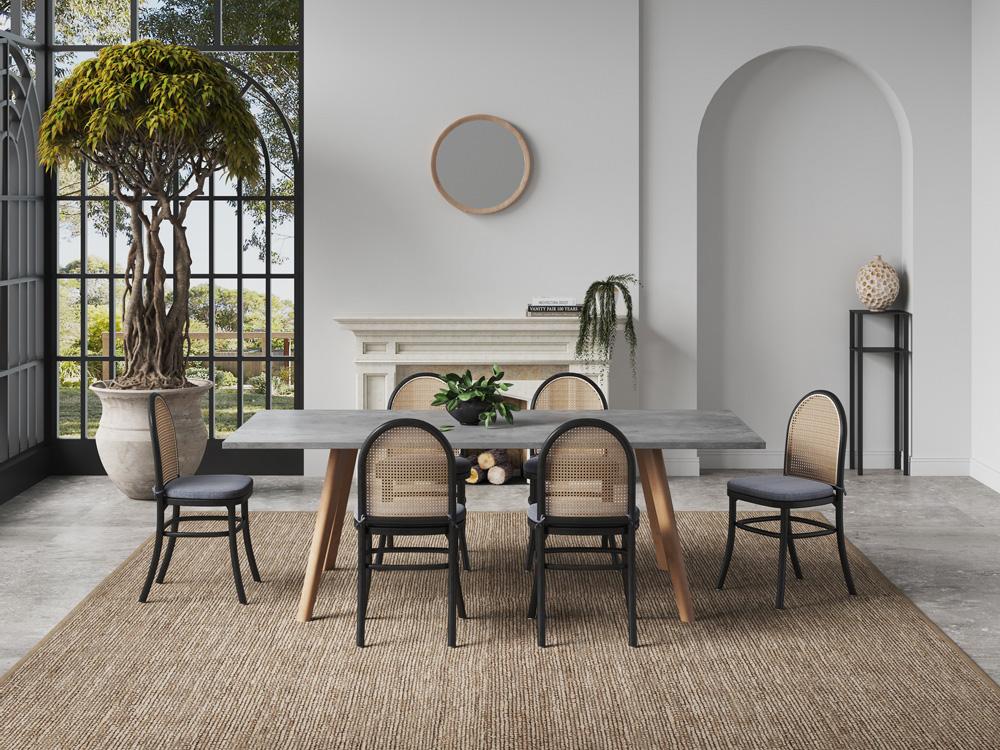 Manhattan Comfort - Paragon 1.0 Dining Chair with Cushion in Black and Grey - Set of 4 - 2-DCCA05-GY veiw 10