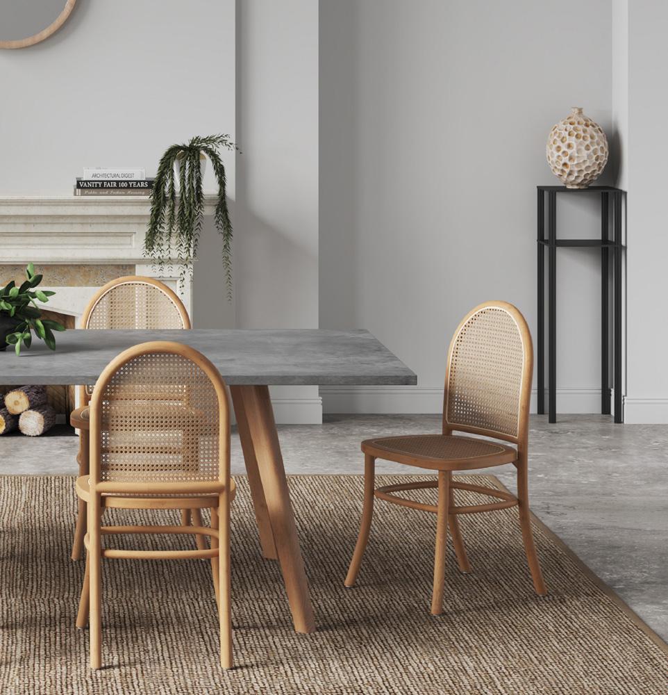 Manhattan Comfort - Paragon 1.0 Dining Chair in Nature and Oatmeal - Set of 4 - 2-DCCA12-NA veiw 10