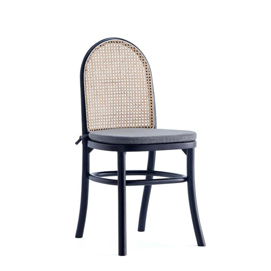 Manhattan Comfort - 9-Piece Paragon 1.0 and Rockaway Woven Polycotton Dining Set in Black and GreyBlack - 8-DT02DCCA05-GY veiw 2