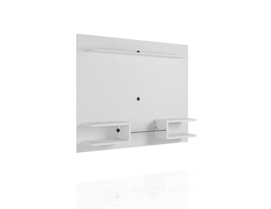 Manhattan Comfort - Plaza Floating Entertainment Center with 6 Fixed Shelves in White - 224BMC6 veiw 2