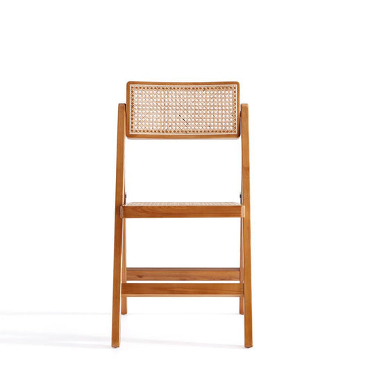 Manhattan Comfort - Pullman Dining Folding Chair with American Ash Wood Legs in Nature - Set of 2 - DCCA08-NA veiw 2