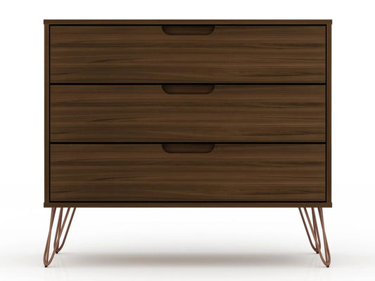 Manhattan Comfort - Rockefeller Dresser with 6 Drawers in Brown - Set of 2 - 2-103GMC5 veiw 2
